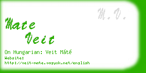 mate veit business card