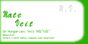 mate veit business card